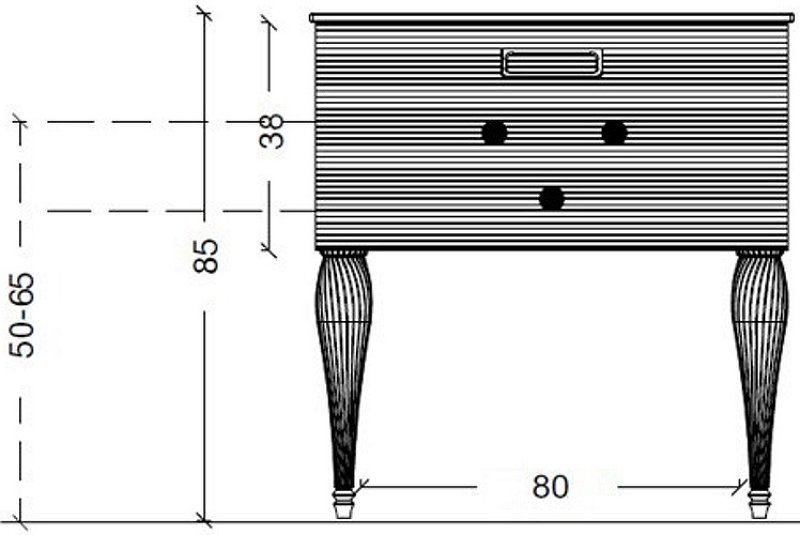 Тумба Linea 80 черная + Золото_Комплект 842-080-BG Boheme Тумба Linea 80 черная + Золото_Комплект 842-080-BG Boheme