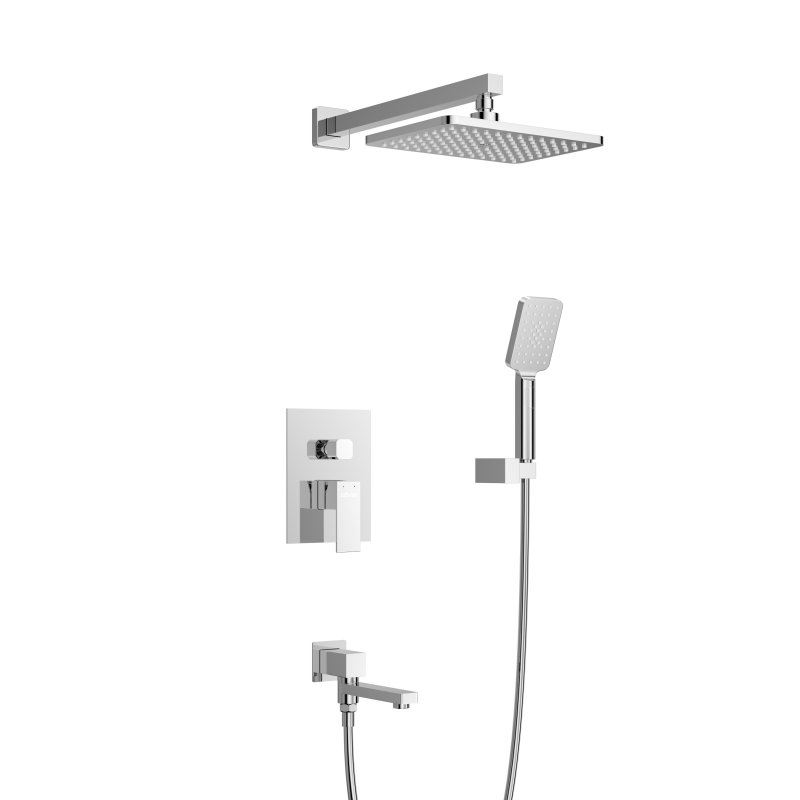 SLIDER-VDSET-01 Душевой комплект встраиваемый с изливом (смеситель, верхний душ, ручной душ со шлангом, излив, штуцер с держателем), хром SLIDER-VDSET-01 Душевой комплект встраиваемый с изливом (смеситель, верхний душ, ручной душ со шлангом, излив, штуцер с держателем), хром