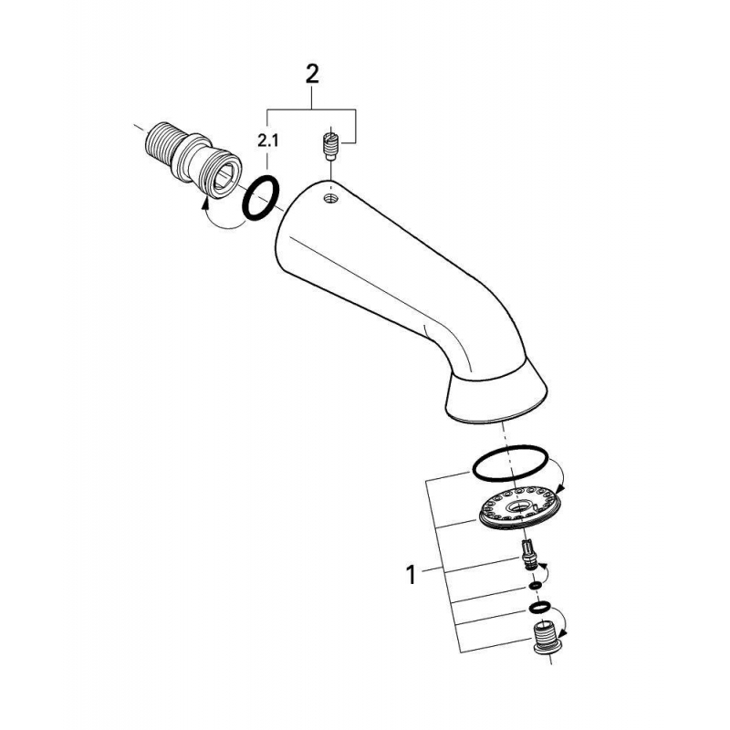 Спортивный верхний душ, GROHE Relexa Plus 60, хром, (28948000) Спортивный верхний душ, GROHE Relexa Plus 60, хром, (28948000)