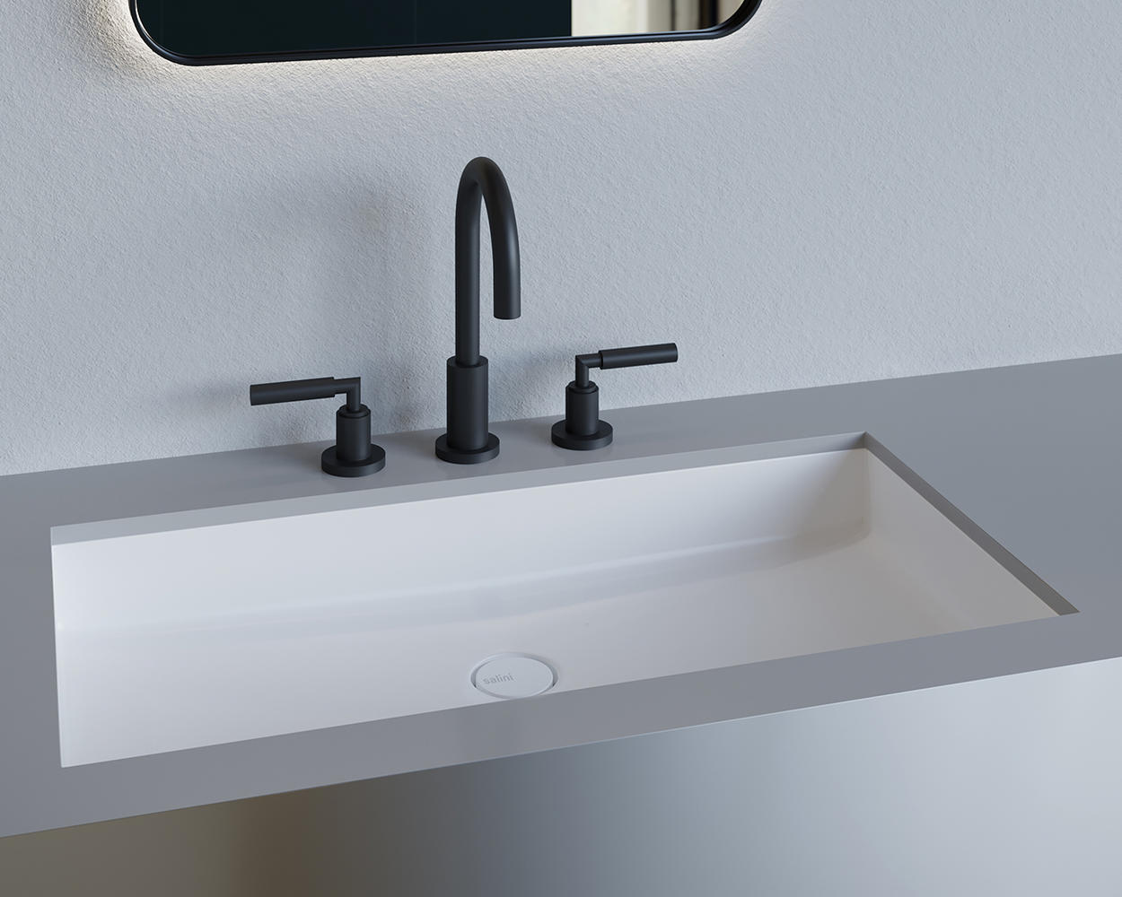 Раковина Salini MAREA 10 1802210MRF S-Stone в цвете по RAL, полувстраиваемая, матовая Раковина Salini MAREA 10 1802210MRF S-Stone в цвете по RAL, полувстраиваемая, матовая
