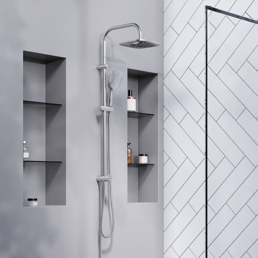 931000000 Eclipse, душ. система: верхний душ 220мм, ручн.душ 3 ф-ии 120 мм, штанга 1010 мм, Хром 931000000 Eclipse, душ. система: верхний душ 220мм, ручн.душ 3 ф-ии 120 мм, штанга 1010 мм, Хром