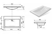 Раковина Эстет Монако 90 ФР-00002610, шт Раковина Эстет Монако 90 ФР-00002610, шт