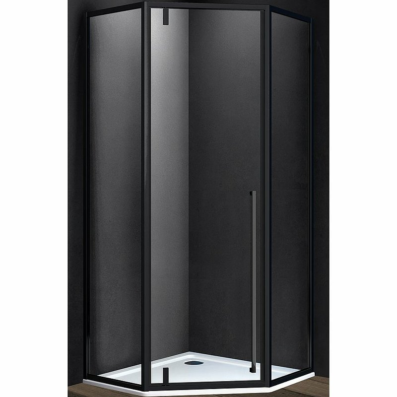 Душевой уголок Penta VSP-3P100CLB, 1000*1000, черный, стекло прозрачное Душевой уголок Penta VSP-3P100CLB, 1000*1000, черный, стекло прозрачное