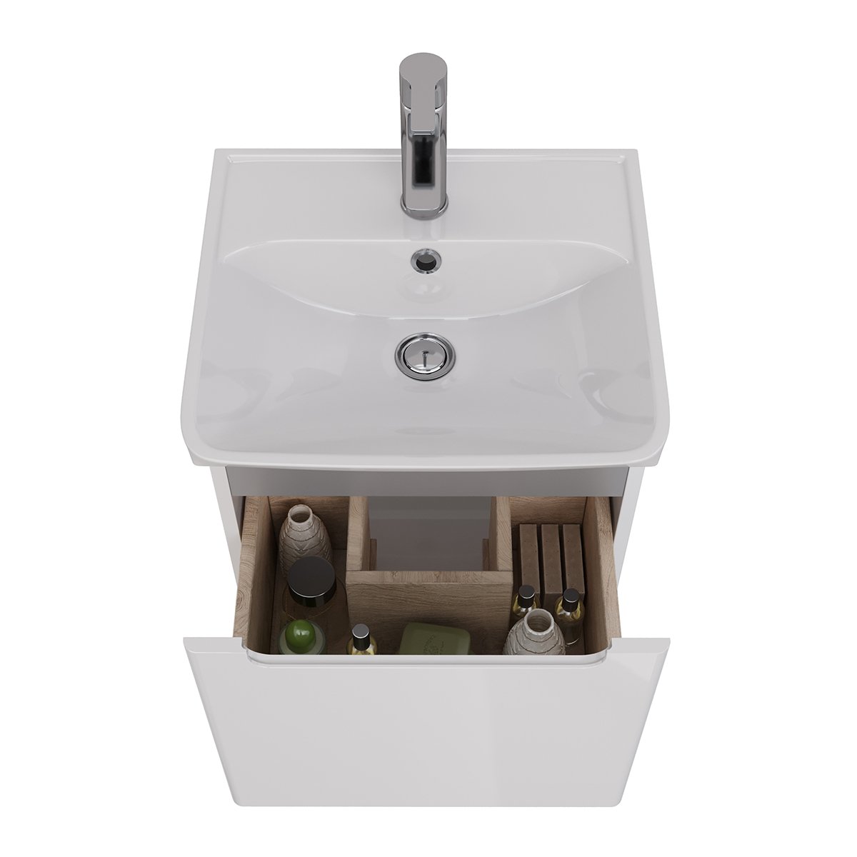 Тумба Lemark BUNO MINI 45см под 1 раковину, подвесная,1 ящик, цвет корпуса, фасада: Белый глянец Тумба Lemark BUNO MINI 45см под 1 раковину, подвесная,1 ящик, цвет корпуса, фасада: Белый глянец