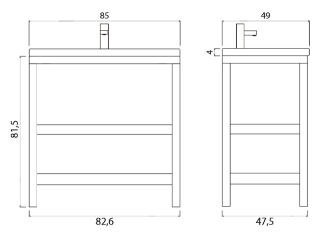 Тумба под раковину Creto Provence 85 Тумба под раковину Creto Provence 85