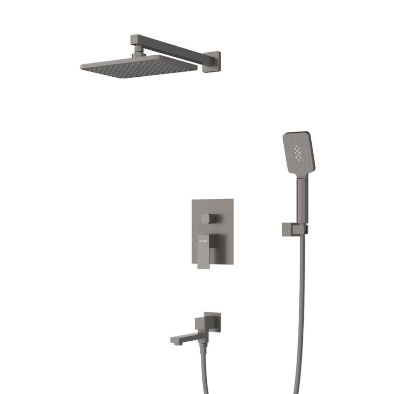 SLIDER-VDSET-01 Душевой комплект встраиваемый с изливом (смеситель, верхний душ, ручной душ со шлангом, излив, штуцер с держателем), хром SLIDER-VDSET-01 Душевой комплект встраиваемый с изливом (смеситель, верхний душ, ручной душ со шлангом, излив, штуцер с держателем), хром