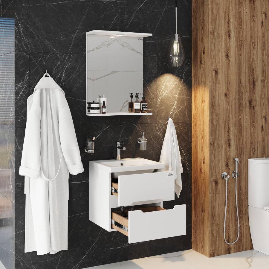 Тумба Onika Айленд 50 подвесная, белая (ум. Como 50/Фостер 50) Тумба Onika Айленд 50 подвесная, белая (ум. Como 50/Фостер 50)