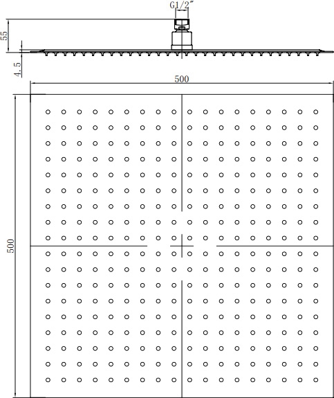 Верхний душ RGW Shower Panels SP-82-50 B 21148250-04 Черный Верхний душ RGW Shower Panels SP-82-50 B 21148250-04 Черный