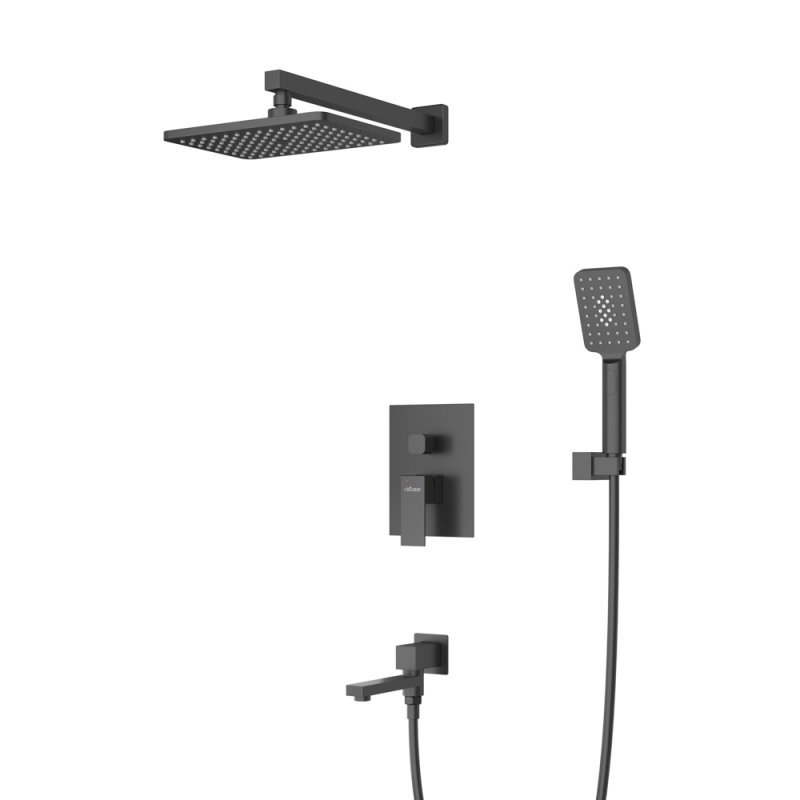 SLIDER-VDSET-01 Душевой комплект встраиваемый с изливом (смеситель, верхний душ, ручной душ со шлангом, излив, штуцер с держателем), хром SLIDER-VDSET-01 Душевой комплект встраиваемый с изливом (смеситель, верхний душ, ручной душ со шлангом, излив, штуцер с держателем), хром