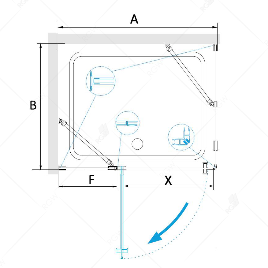 Душевой уголок RGW HO-044, RGW 350604490-11 Душевой уголок RGW HO-044, RGW 350604490-11