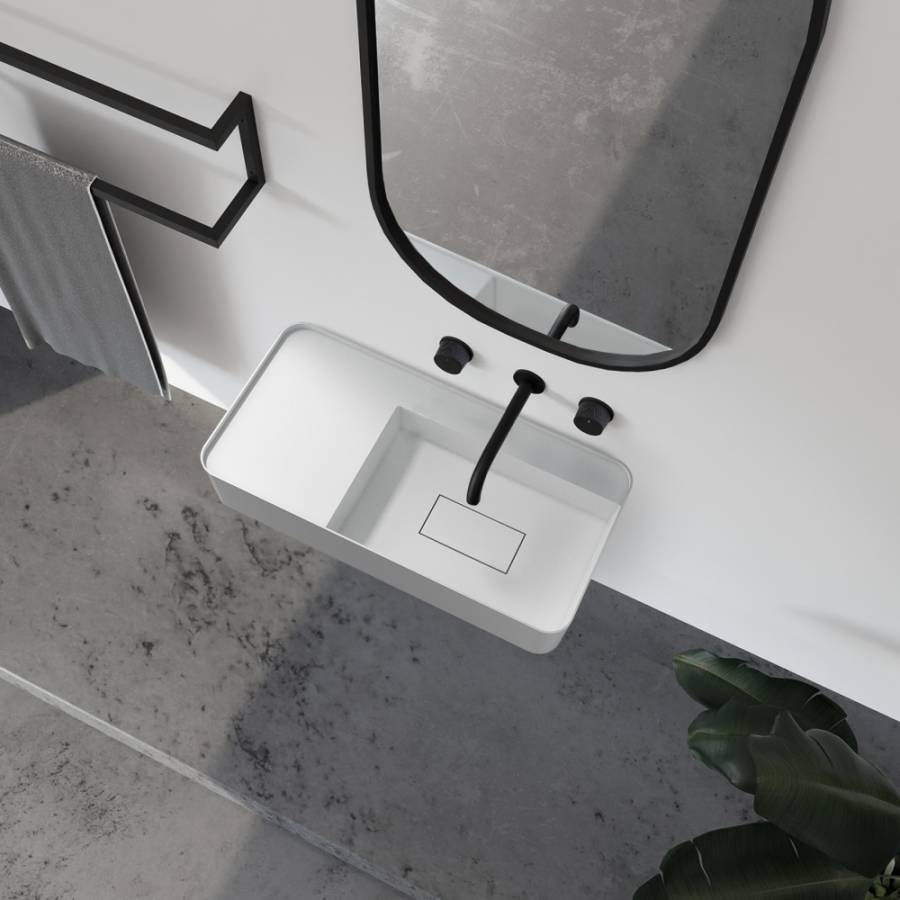 Раковина подвесная ABBER Stein AS2627-1.2 белая матовая Раковина подвесная ABBER Stein AS2627-1.2 белая матовая