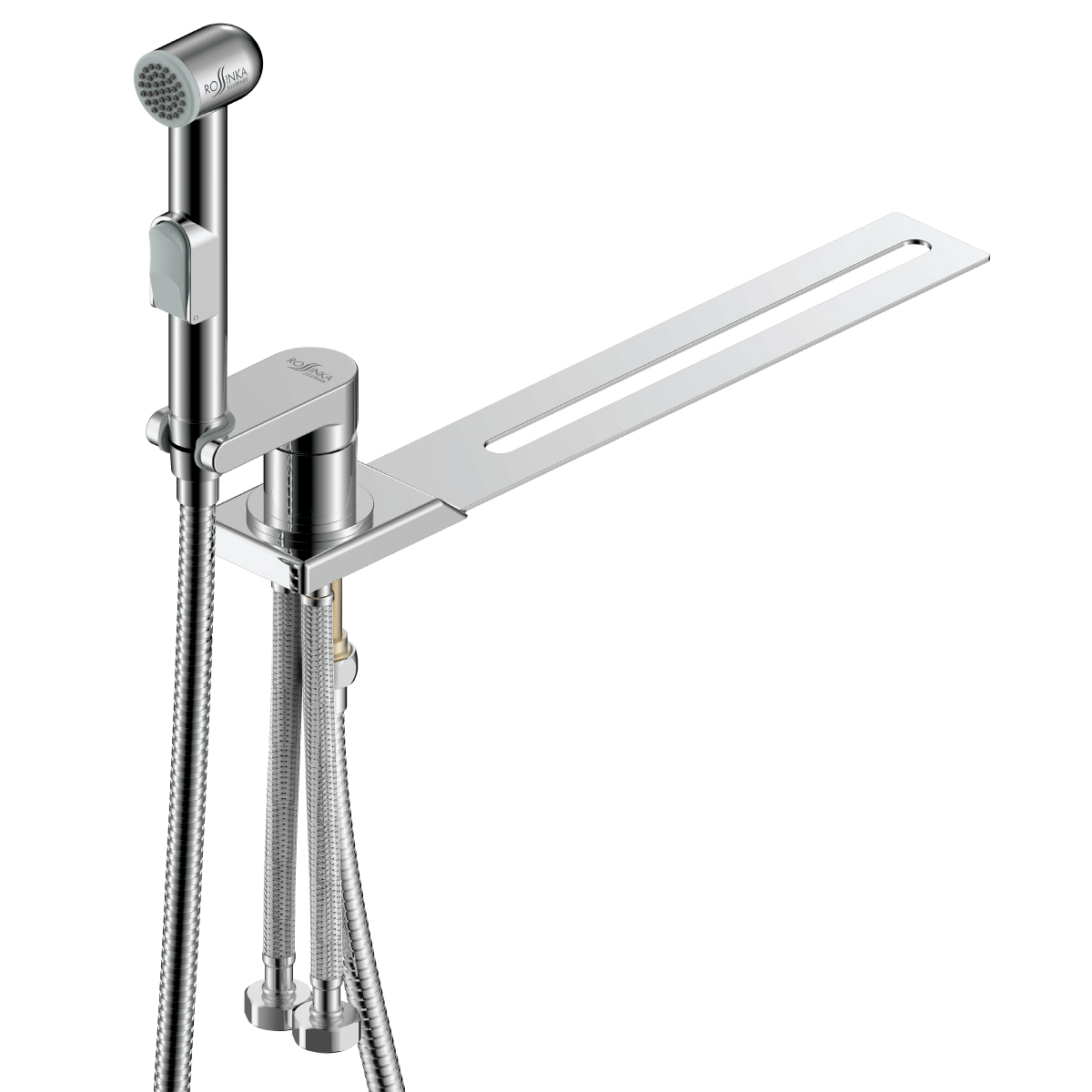 Смеситель Rossinka X25-56 с гигиеническим душем, с установкой на унитаз Смеситель Rossinka X25-56 с гигиеническим душем, с установкой на унитаз