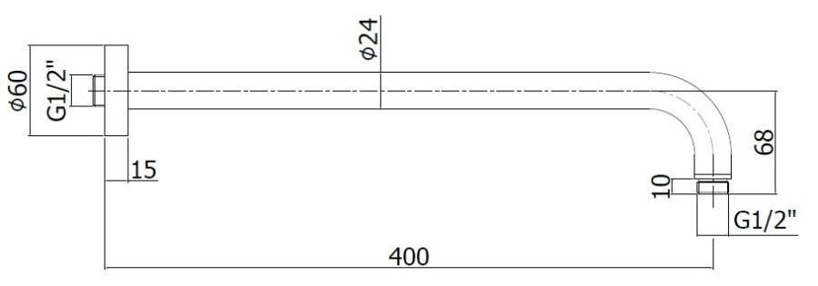 Держатель для верхнего душа Paffoni Lusso ZSOF034BO Держатель для верхнего душа Paffoni Lusso ZSOF034BO