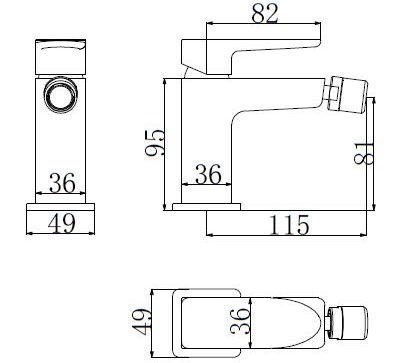 Смеситель для биде OMNIRES SIENA SN7320CR (хром)