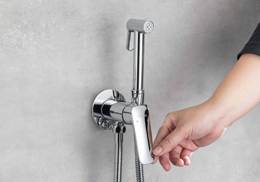 Комплект для гигиенического душа встроенный AQUATEK (cмеситель + гигиеническая лейка + шланг) AQ1019CR ВЕГА  Комплект для гигиенического душа встроенный AQUATEK (cмеситель + гигиеническая лейка + шланг) AQ1019CR ВЕГА