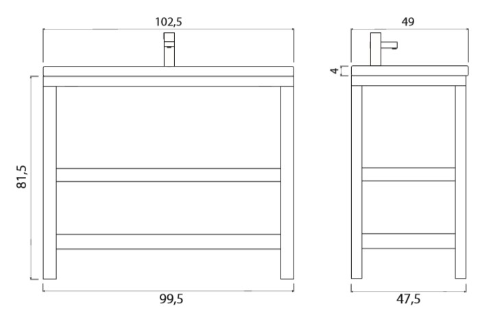 Тумба под раковину Creto Provence Venge 105 Тумба под раковину Creto Provence Venge 105