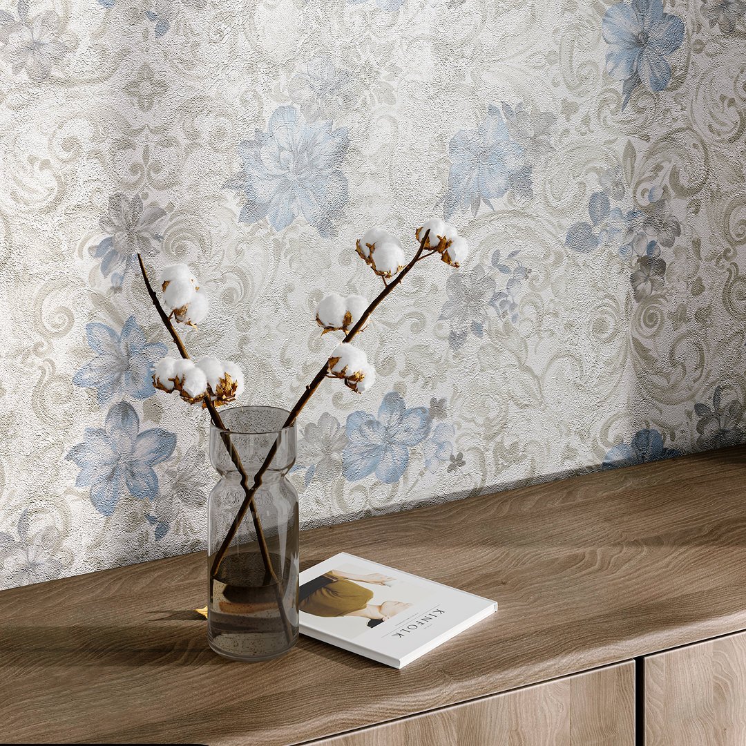 Обои виниловые Азулежу мотив, светло-бежевый Обои виниловые Азулежу мотив, светло-бежевый