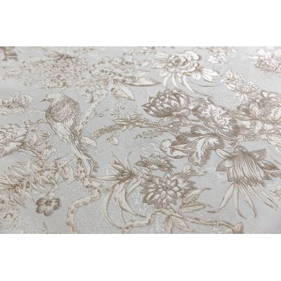 Обои виниловые Азулежу мотив, бежевый