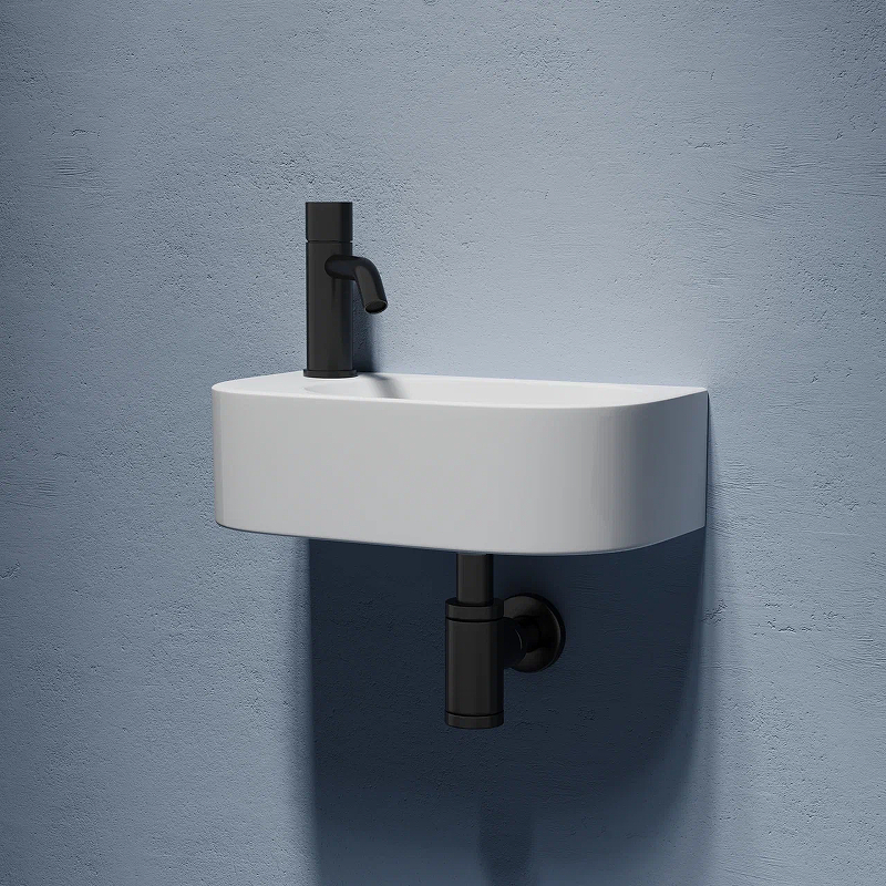 Умывальник подвесной прямоугольный (чаша справа, отверстие под смеситель слева) Element 409*224*110мм Умывальник подвесной прямоугольный (чаша справа, отверстие под смеситель слева) Element 409*224*110мм