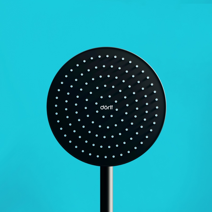 D0708000BL Comfort душевая система с тропическим душем, ручной душ 1F,  цвет Черный D0708000BL Comfort душевая система с тропическим душем, ручной душ 1F,  цвет Черный