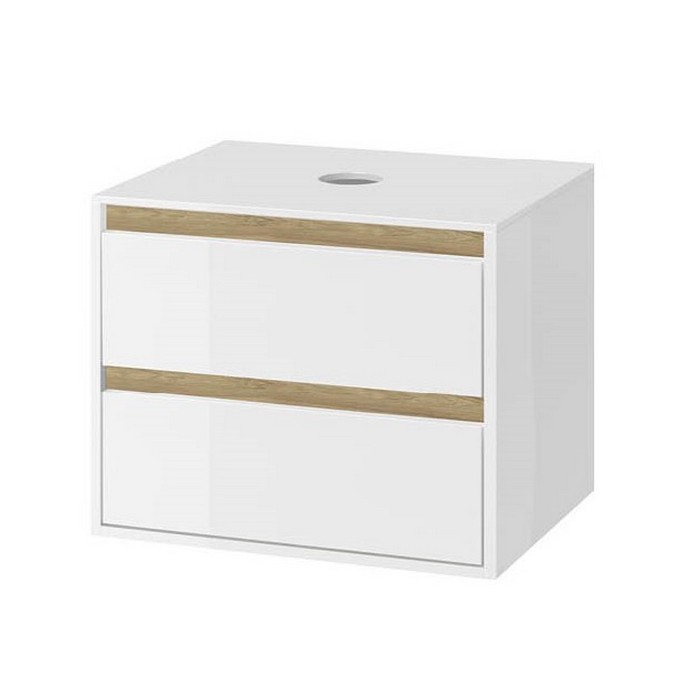 Тумба под накладную раковину EXCELLENT Tuto 80 см (белый/дуб), 2 ящика Тумба под накладную раковину EXCELLENT Tuto 80 см (белый/дуб), 2 ящика
