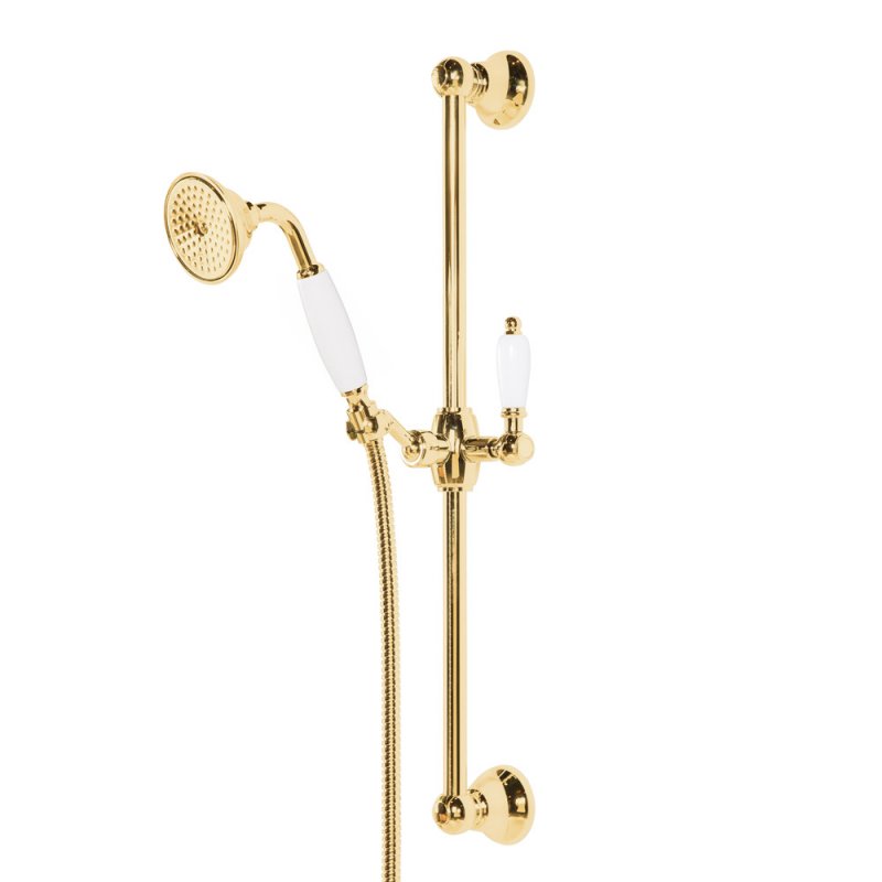 CZR-SD-01-Bi Душевой гарнитур классика, хром, ручка белая CZR-SD-01-Bi Душевой гарнитур классика, хром, ручка белая