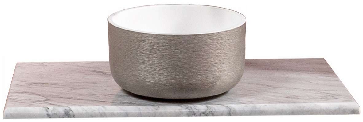 Столешница мрамор 81см Bianca Carrera под LV-6 чашу Столешница мрамор 81см Bianca Carrera под LV-6 чашу