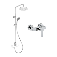Сет с душевой стойкой System Rain и Flo S