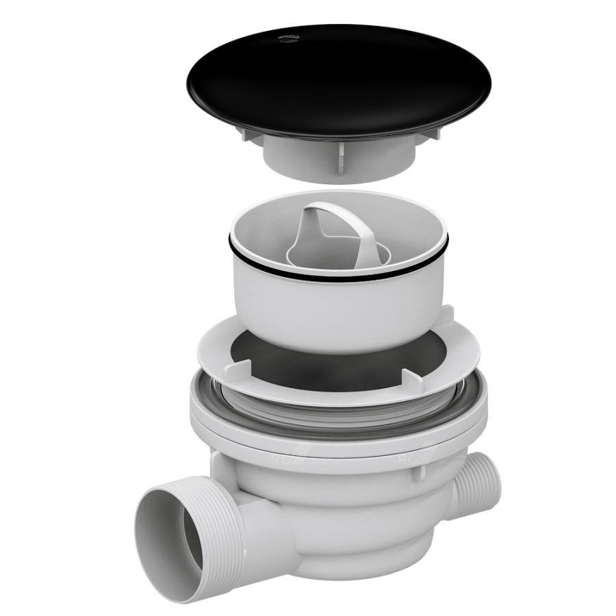 Сифон для душевых поддонов RGW Velplex QYD-01 черный, RGW 18241101-04 Сифон для душевых поддонов RGW Velplex QYD-01 черный, RGW 18241101-04