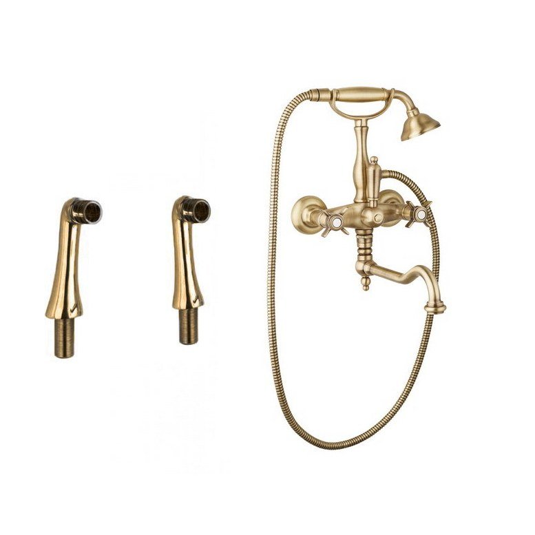 LORD-PBV2-01-Bi Смеситель на борт ванны с поворотным изливом и ручным душем Исполнение: Хром, Ручки: Белый  LORD-PBV2-01-Bi Смеситель на борт ванны с поворотным изливом и ручным душем Исполнение: Хром, Ручки: Белый