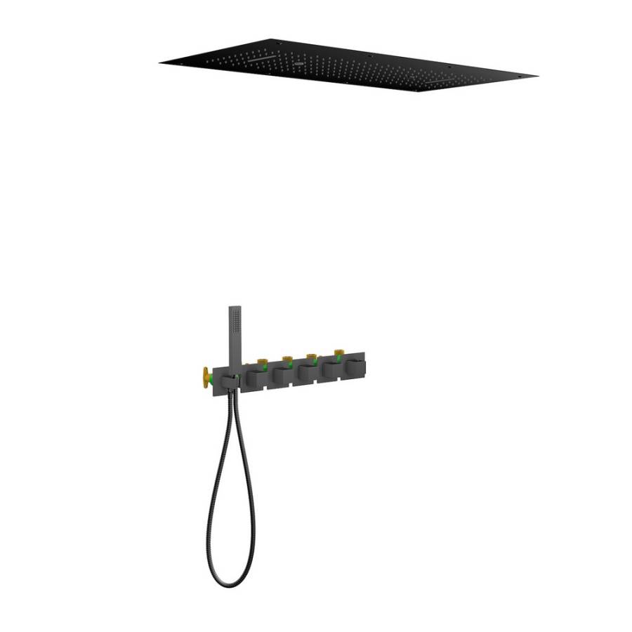 Душевая система Timo Petruma SX-5329/03SM скрытого монтажа, термостат, черная матовая Душевая система Timo Petruma SX-5329/03SM скрытого монтажа, термостат, черная матовая