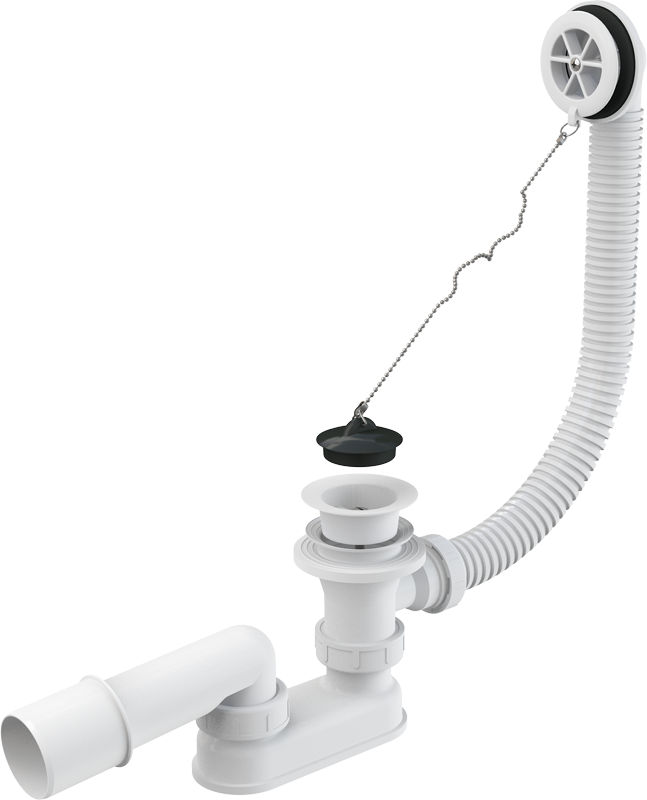 Сифон для ванны, белый Сифон для ванны, белый