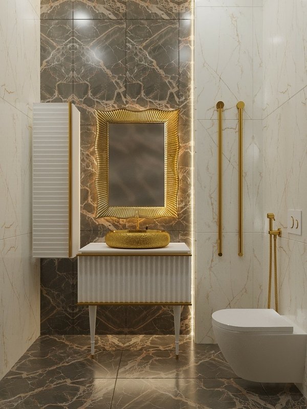 Тумба Canale 80 белая + Золото_Комплект 843-080-WG Boheme Тумба Canale 80 белая + Золото_Комплект 843-080-WG Boheme