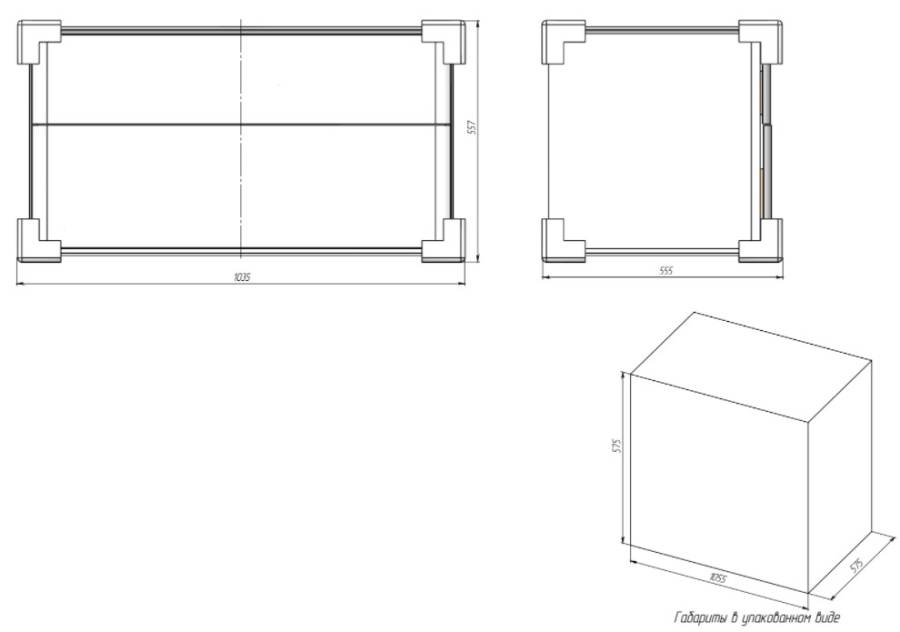 Тумба под раковину Creto Stella 100 см белый глянец, 16-CRE50/100 Тумба под раковину Creto Stella 100 см белый глянец, 16-CRE50/100
