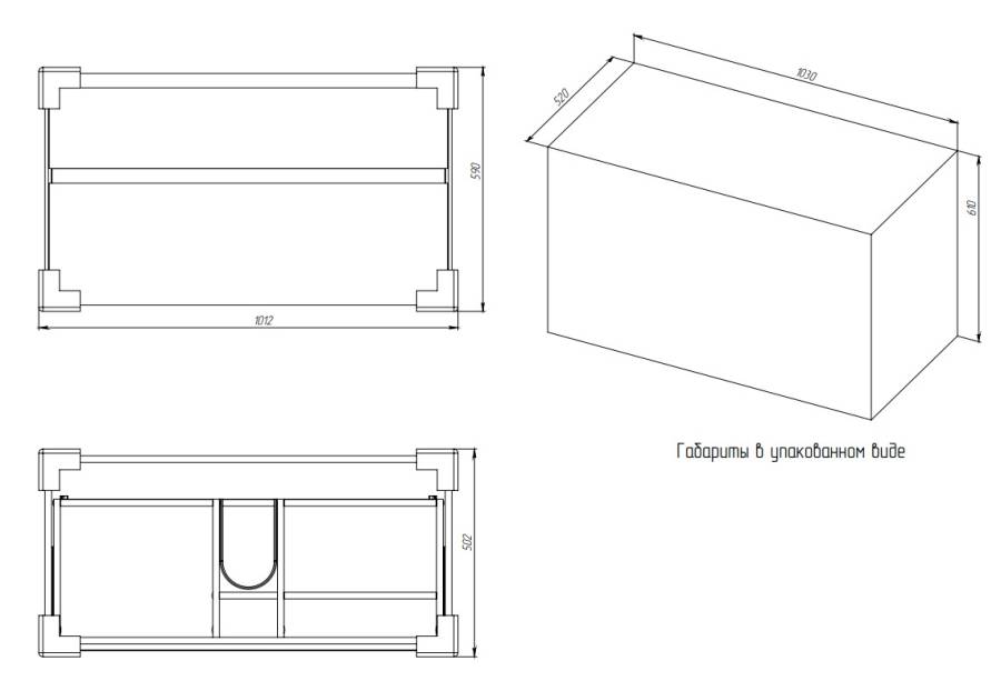 Тумба под раковину Creto Amelia 100 Тумба под раковину Creto Amelia 100