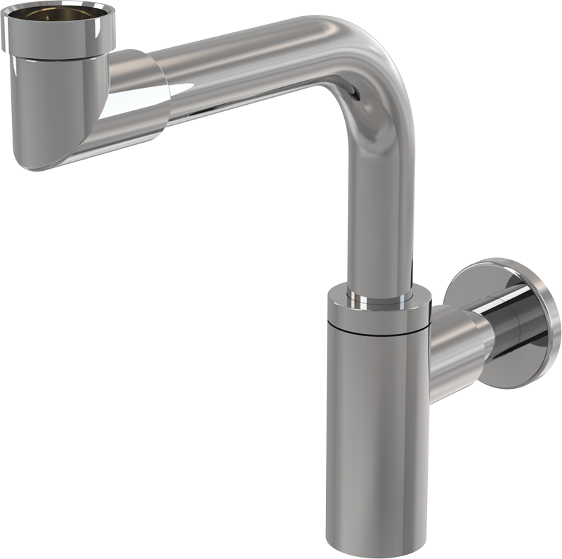 Сифон для умывальника DN32 DESIGN, цельнометаллический, экономящий пространство Сифон для умывальника DN32 DESIGN, цельнометаллический, экономящий пространство