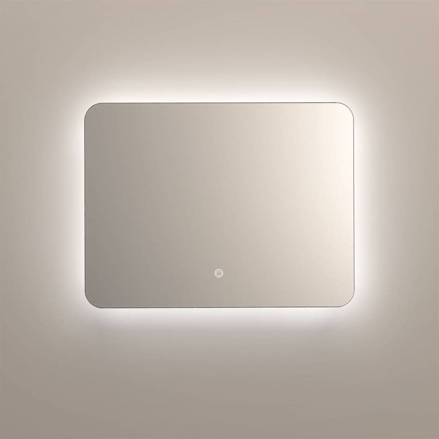 Зеркало LED VLM-3BE800 800х600 c сенсорным выключателем и диммером Зеркало LED VLM-3BE800 800х600 c сенсорным выключателем и диммером