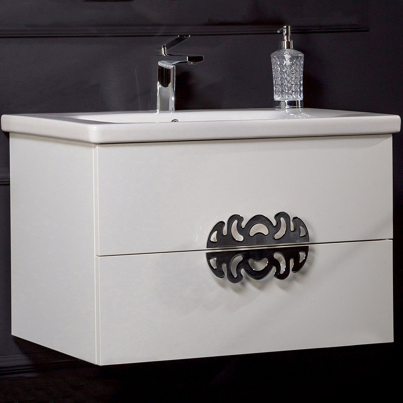 Тумба 80см*43,5 WHITE (керам.моноблок) 830-080-WH Boheme Тумба 80см*43,5 WHITE (керам.моноблок) 830-080-WH Boheme