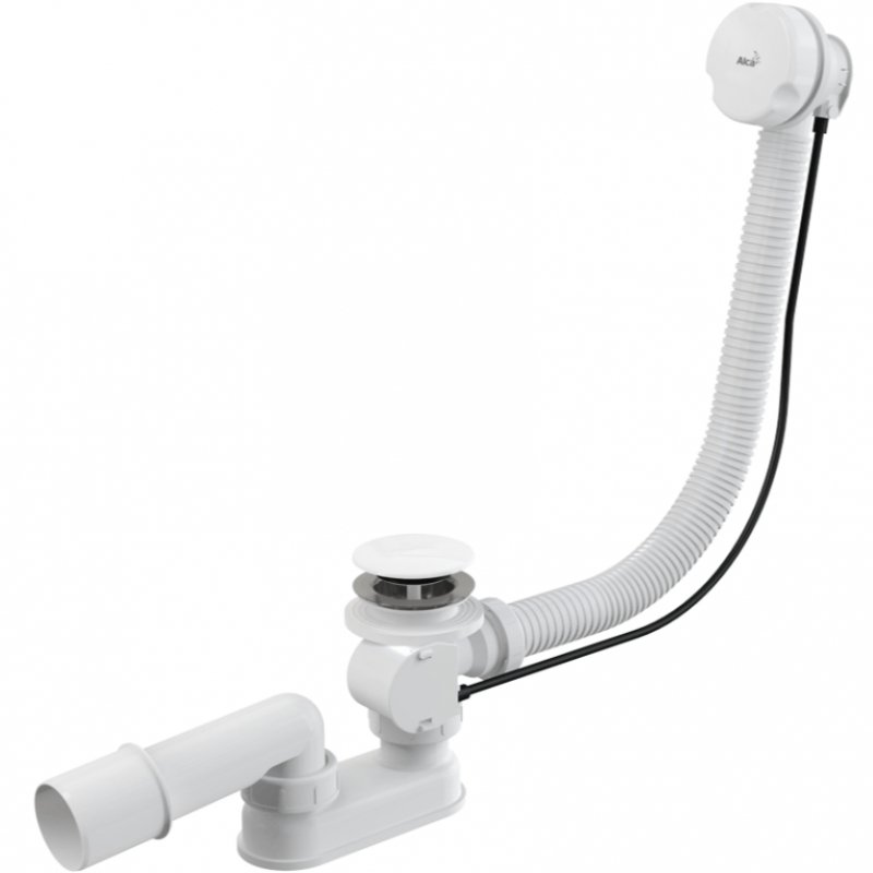 Сифон для ванны автомат комплект, белый Сифон для ванны автомат комплект, белый