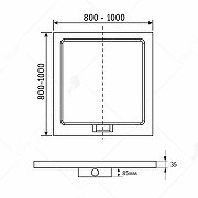 Душевой поддон RGW GWS-01 100х100 03150100-01