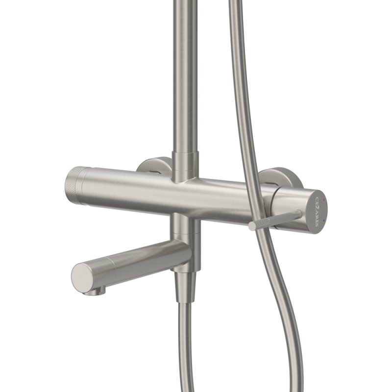 RELAX-CVD-NOP Душевая стойка со смесителем и изливом, черный матовый RELAX-CVD-NOP Душевая стойка со смесителем и изливом, черный матовый