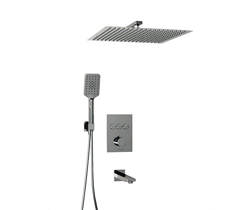 A171919 Thermo Встраиваемый комплект для ванны с верхней душевой насадкой, лейкой и изливом Wasserkraft A171919 Thermo Встраиваемый комплект для ванны с верхней душевой насадкой, лейкой и изливом Wasserkraft