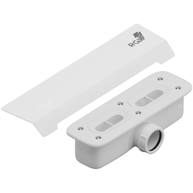 Сифон со стальной накладкой RGW S-015 белый к поддону STA, RGW 502411015-05 Сифон со стальной накладкой RGW S-015 белый к поддону STA, RGW 502411015-05