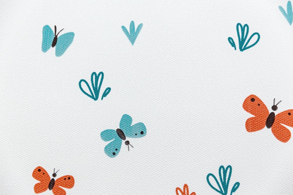 Обои виниловые Уик-энд мотив, оранжево-синий бабочки Обои виниловые Уик-энд мотив, оранжево-синий бабочки