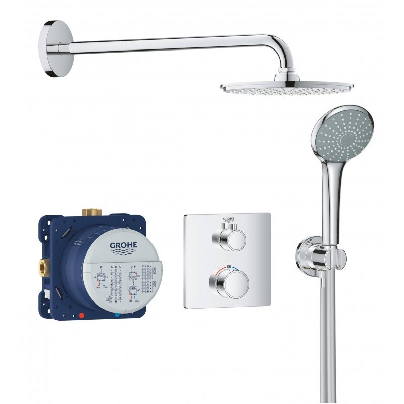 Душевой комплект Grohe Grohtherm 34734000 с внутренней частью, хром Душевой комплект Grohe Grohtherm 34734000 с внутренней частью, хром