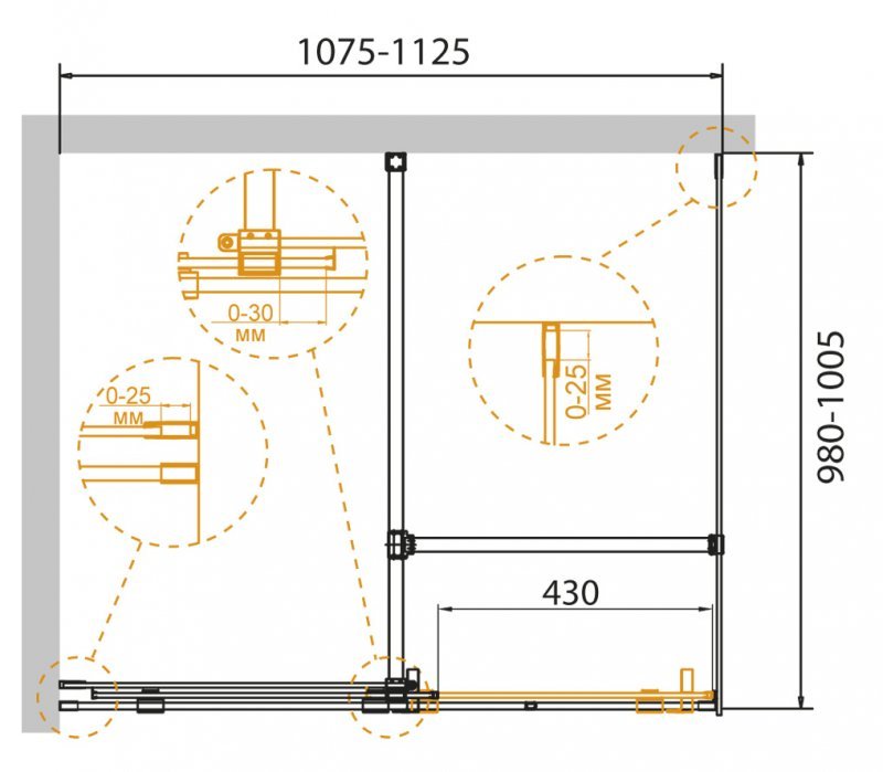 STREAM-AH-1-120/100-C-Cr Душевой уголок STREAM-AH-1-120/100-C-Cr Душевой уголок