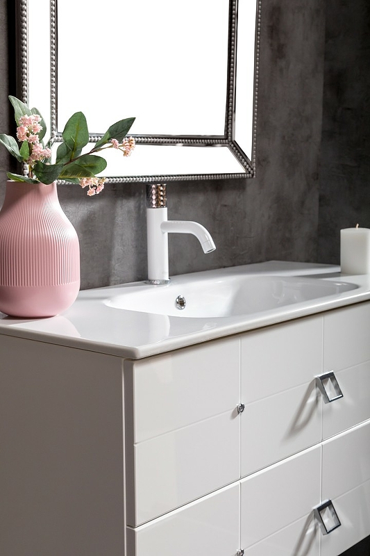 Тумба Piazza 80 белая + Хром_Комплект 841-080-WCR Boheme Тумба Piazza 80 белая + Хром_Комплект 841-080-WCR Boheme