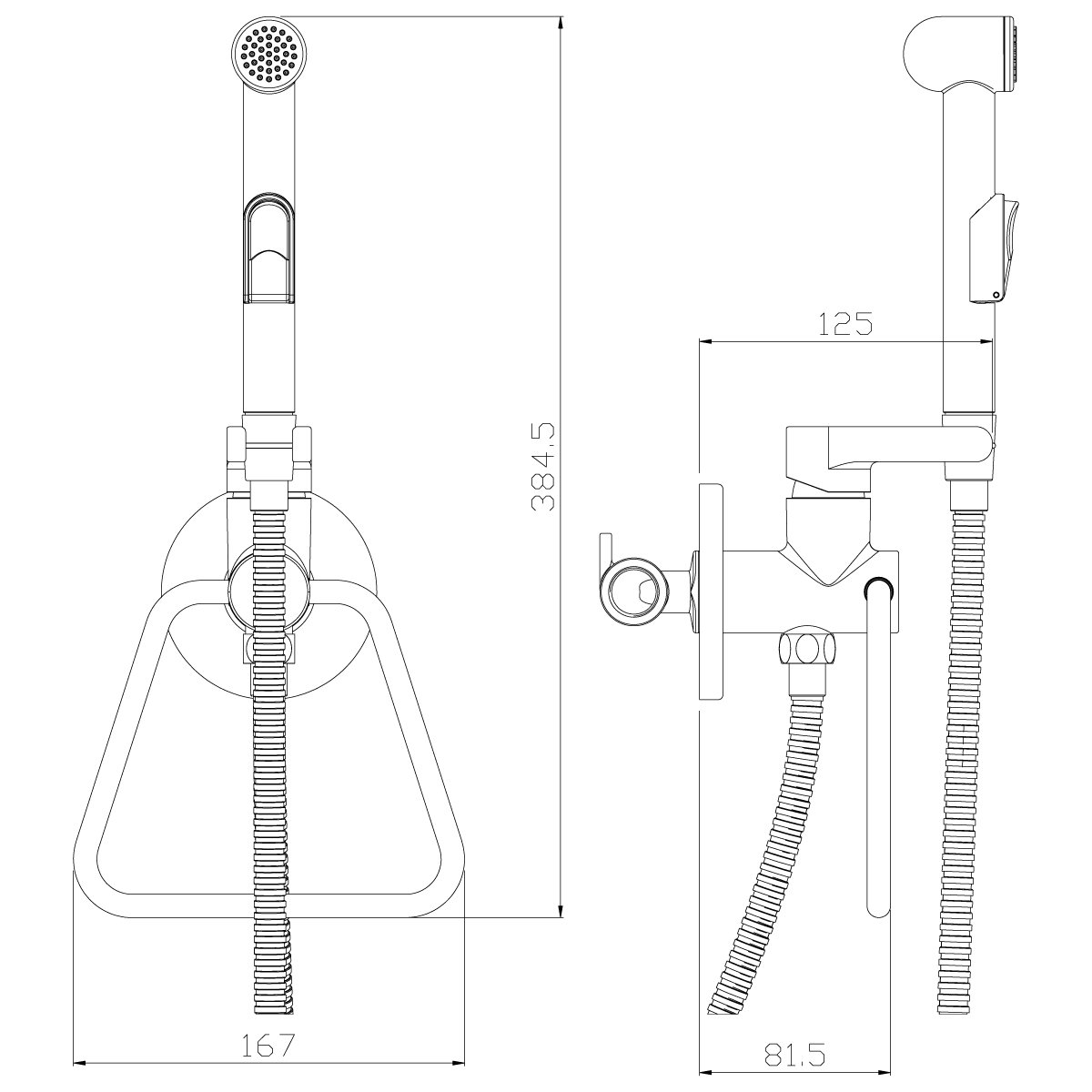 Смеситель Rossinka X25-55 с гигиеническим душем встраиваемый Смеситель Rossinka X25-55 с гигиеническим душем встраиваемый
