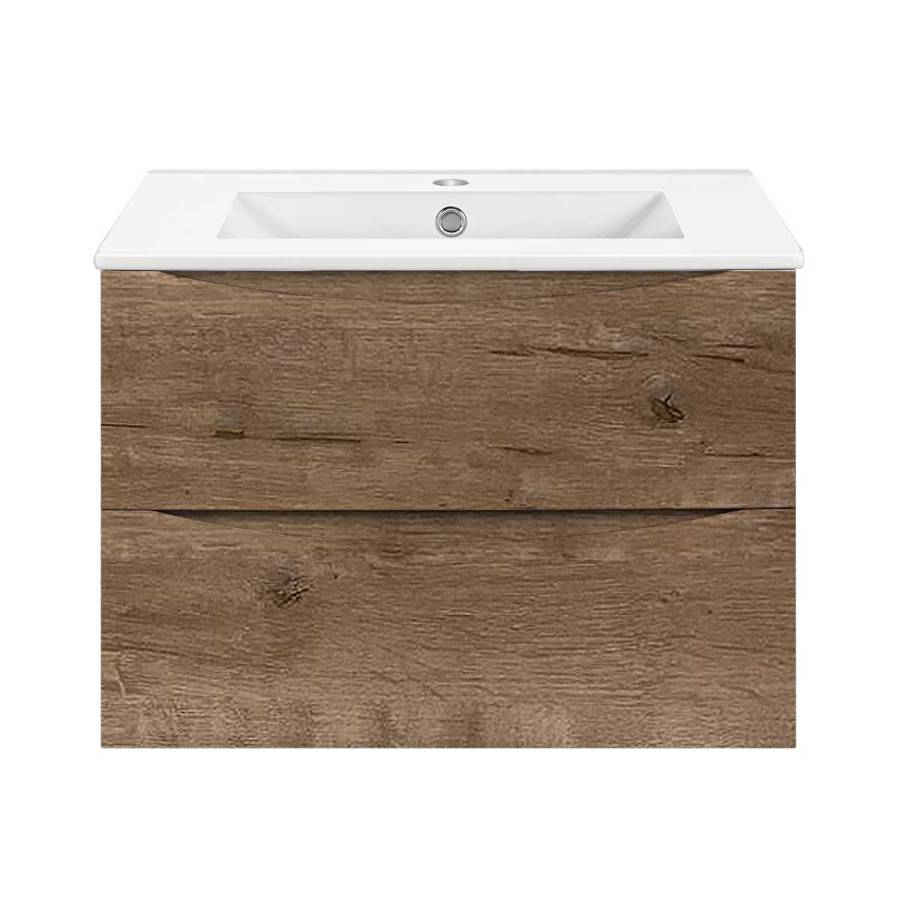 База под керамическую раковину Mia Slim 600 подвесная, 2 выкатных ящика soft close, V.Oak База под керамическую раковину Mia Slim 600 подвесная, 2 выкатных ящика soft close, V.Oak