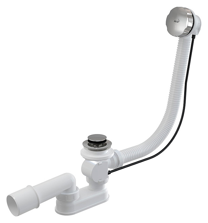Сифон для ванны автомат комплект, металл Сифон для ванны автомат комплект, металл